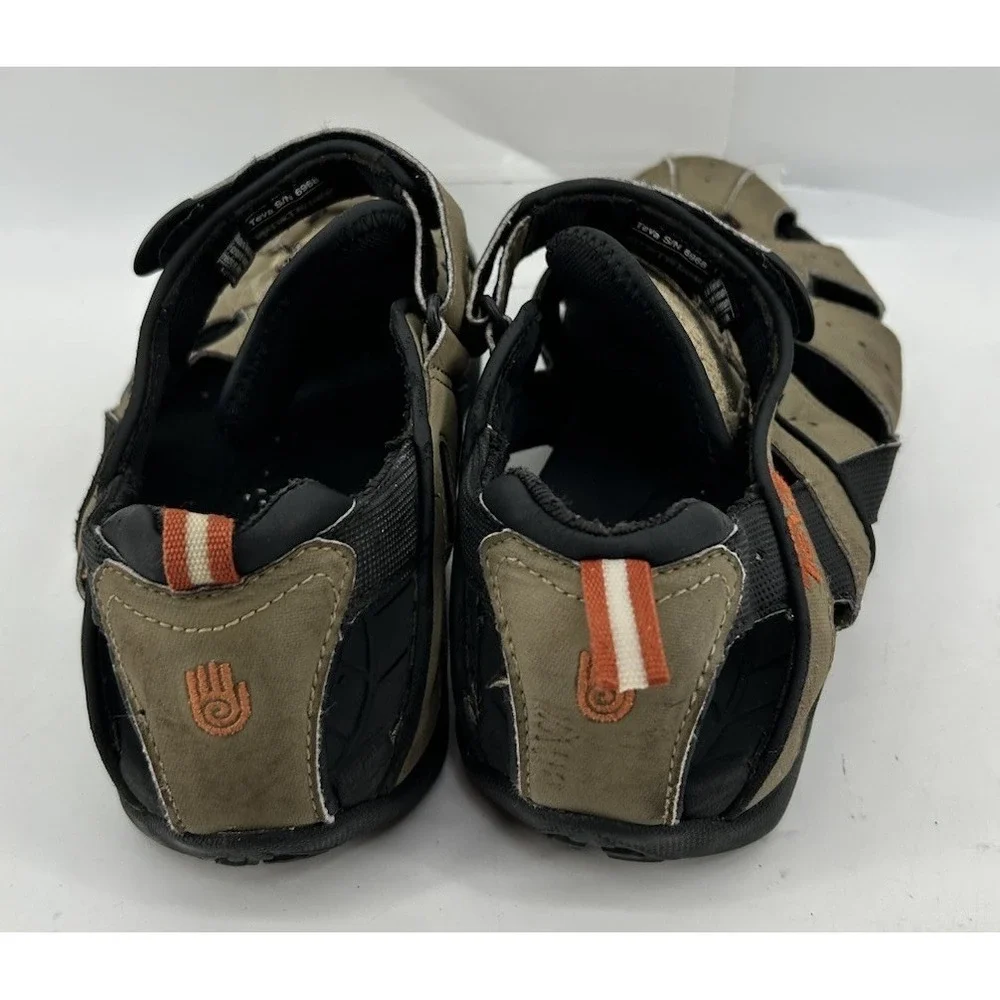 Teva Deacon Closed Toe Hiking Sandals Beige Leather Men's Size 9